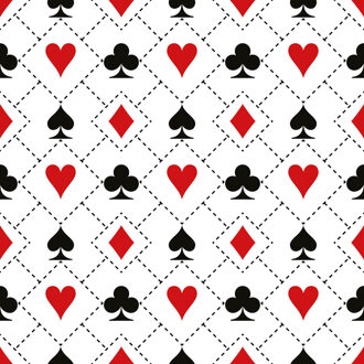 Ambiente Tafel diner servetten - Las Vegas Casino Kaarten - 20x stuks - 33 x 33 cm