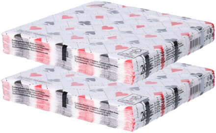 Ambiente Tafel diner servetten - Las Vegas Casino Kaarten - 40x stuks - 33 x 33 cm