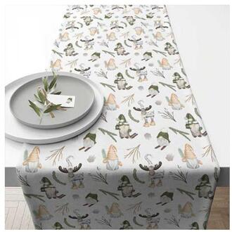 Ambiente Tafelloper 40x150cm gnomes wit
