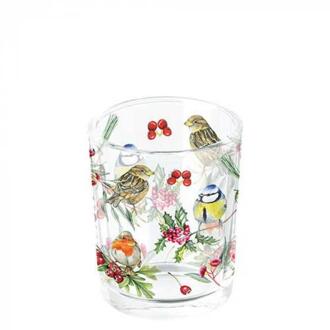 Ambiente Theelicht Birds in winter transparant