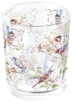 Ambiente Theelichthouder busy birds transparant