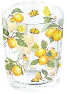 Ambiente Theelichthouder fresh lemons wit transparant