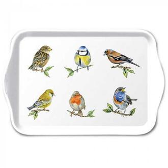 Ambiente Tray 13x21cm Bird species white wit