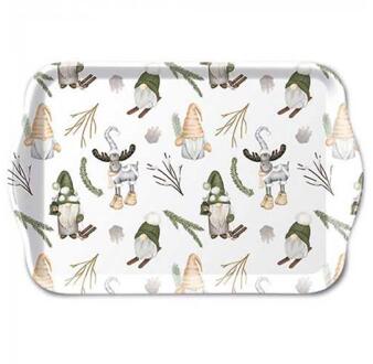 Ambiente Tray 13x21cm Forest gnomes wit