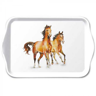 Ambiente Tray 13x21cm Wild horses wit