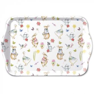 Ambiente Tray Easter garden 13x21cm wit