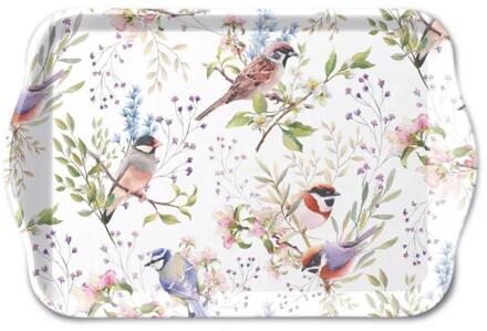 Ambiente Tray melamine 13x21 busy birds wit