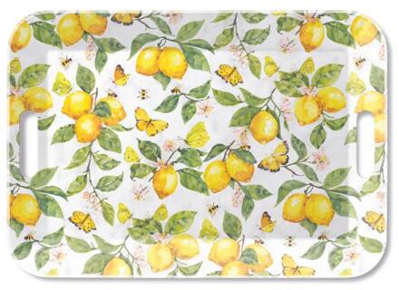 Ambiente Tray melamine 33x47cm fresh lemons wit
