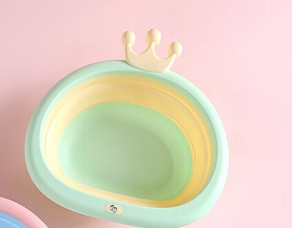 Amboch Klein Formaat Wastafel Voor Baby Draagbare Baby Wastafel kroon groen