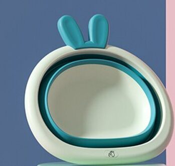 Amboch Klein Formaat Wastafel Voor Baby Draagbare Baby Wastafel Rabbaits groen