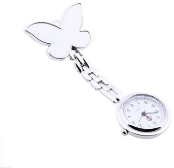 Amecor Mode Vlinder Verpleegster Clip-on Broche Hanger Opknoping Quartz Zakhorloge montre femme