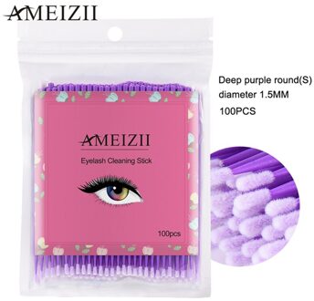 Ameizii 100 Pcs Graft Wimper Wattenstaafje Wegwerp Wattenstaafje Verwijderen Wattenstaafje Wattenstaafje Sakeup Schoon Stok Zak 02