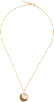'Amelia' Dames 925 Sterling Zilveren Ketting met Hanger - Goud zh-7371 - One Size