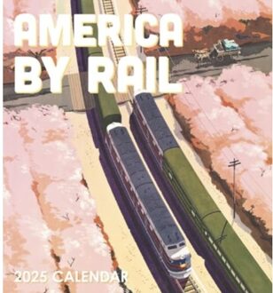 America By Rail 2025 Wall Calendar - Pomegranate