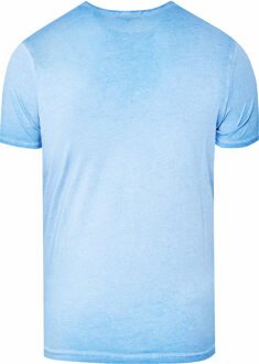 American Eagle Print T-shirt Blauw - L