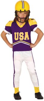 American Football Kostuum Kind Paars Paars - Lila, Multikleur - Print