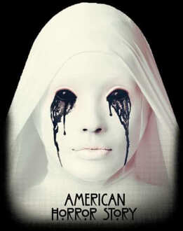American Horror Story Crying White Nun Women's Cropped Hoodie - Black - XS - Zwart