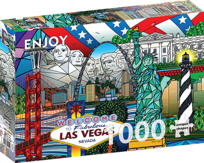 American Landmarks Collage Puzzel (1000 stukjes)