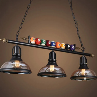American LED Billiard Pendant Lamp For Restaurant Bar Clothing Store Billiard Hall Billiard Table Shop Decorative Hanging Lamps