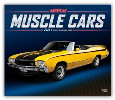 American Muscle Cars 2026 Deluxe Flap Foil Calendar - Deluxe-Kalender - Browntrout Publishers