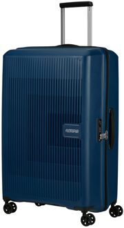 American Tourister Aerostep Spinner 77 Exp navy blue Harde Koffer Blauw - H 77 x B 50 x D 32