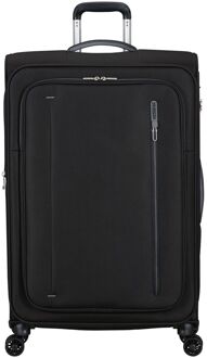 American Tourister Cloudrider Spinner L Expandable TSA jet black zachte koffer lichtgewicht koffer Zwart - H 78.5 x B 49 x D 30 cm