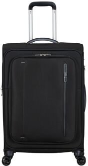 American Tourister Cloudrider Spinner M Expandable TSA jet black zachte koffer lichtgewicht koffer Zwart - H 67 x B 44 x D 26 cm