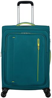 American Tourister Cloudrider Spinner M Expandable TSA misty teal zachte koffer lichtgewicht koffer Groen - H 67 x B 44 x D 26 cm