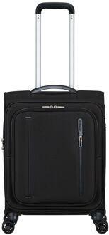 American Tourister Cloudrider Spinner S Expandable TSA jet black zachte koffer lichtgewicht koffer Zwart - H 55 x B 40 x D 23 cm