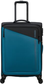 American Tourister Daring Dash Spinner M EXP black/blue Zachte koffer Multicolor - H 66.5 x B 45 x D 29/32.5