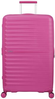 American Tourister FastForward Spinner 78 cm - Uitbreidbaar 108/118 liter - 78x50x30/34 cm - electric fuchsia hardcase koffer Roze - H 78 x B 50 x D 30 cm