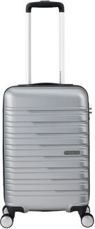American Tourister Flashline Spin. 55/25 Cabin Trolley sky silver hardcase koffer lichtgewicht koffer Zilver - H 55 x B 35 x D 25 cm