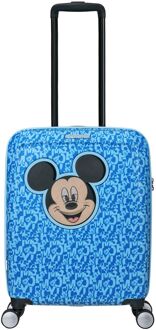 American Tourister Funlighte Disney Spinner 55 cm Mickey lenticular blue kinderkoffer hardcase koffer Blauw - H 55 x B 40 x D 20 cm
