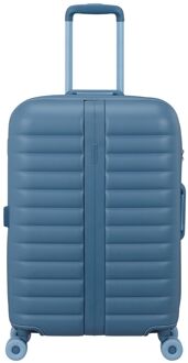 American Tourister Neovibe Spinner 67 cm - Uitbreidbaar 66/74 liter - 67x46x27/30 cm - steel blue hardcase koffer Blauw - H 67 x B 46 x D 27 cm