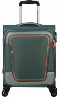 American Tourister Pulsonic Spinner 55 EXP dark forest Zachte koffer Groen - H 55 x B 40 x D 26