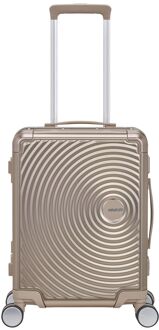 American Tourister Soundbox Alu Spinner 55/20 TSA bronze hardcase koffer Champagne - H 55 x B 40 x D 23 cm