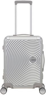 American Tourister Soundbox Alu Spinner 55/20 TSA silver hardcase koffer Zilver - H 55 x B 40 x D 23 cm