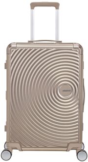 American Tourister Soundbox Alu Spinner 68/25 TSA bronze hardcase koffer Champagne - H 68 x B 47 x D 29 cm