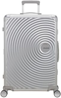 American Tourister Soundbox Alu Spinner 77/28 TSA silver hardcase koffer Zilver - H 77 x B 52 x D 30 cm