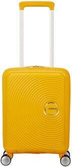 American Tourister Soundbox Mini Spinner 47 golden yellow kinderkoffer hardcase koffer Geel - H 47 x B 32 x D 21 cm