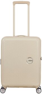 American Tourister Soundbox Spinner 55/20 cm TSA Expandable coconut sand hardcase koffer Zand - H 55 x B 40 x D 20 cm