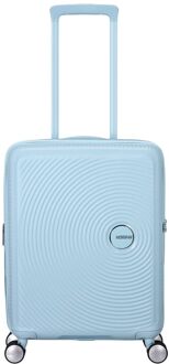 American Tourister Soundbox Spinner 55/20 TSA Expandable pastel blue hardcase koffer Blauw - H 55 x B 40 x D 20 cm