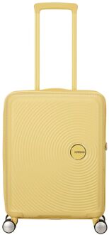 American Tourister Soundbox Spinner 55/20 TSA Expandable pastel yellow hardcase koffer Geel - H 55 x B 40 x D 20 cm