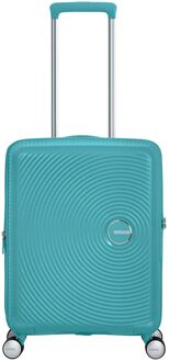 American Tourister Soundbox Spinner 55 Expandable turquoise tonic Harde Koffer Blauw - H 55 x B 40 x D 20