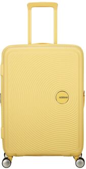 American Tourister Soundbox Spinner 67/24 TSA Expandable pastel yellow hardcase koffer Geel - H 67 x B 46.5 x D 29 cm