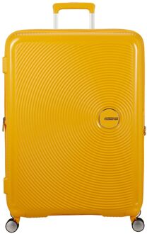 American Tourister Soundbox Spinner 80/30 TSA Expandable golden yellow hardcase koffer Geel - H 80 x B 56 x D 34 cm