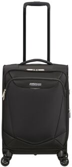 American Tourister Summerride Spinner 55/20Expandable TSA Length 35 cm black zachte koffer lichtgewicht koffer Zwart - H 55 x B 35 x D 20 cm