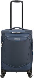 American Tourister Summerride Spinner 55/20Expandable TSA Length 35 cm navy zachte koffer lichtgewicht koffer Blauw - H 55 x B 35 x D 20 cm