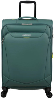 American Tourister Summerride Spinner M Exp TSA dark forest Zachte koffer Groen - H 69 x B 43 x D 29 / 32