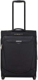 American Tourister Summerride Upright S Exp black zachte koffer lichtgewicht koffer Zwart - H 55 x B 40 x D 23 cm